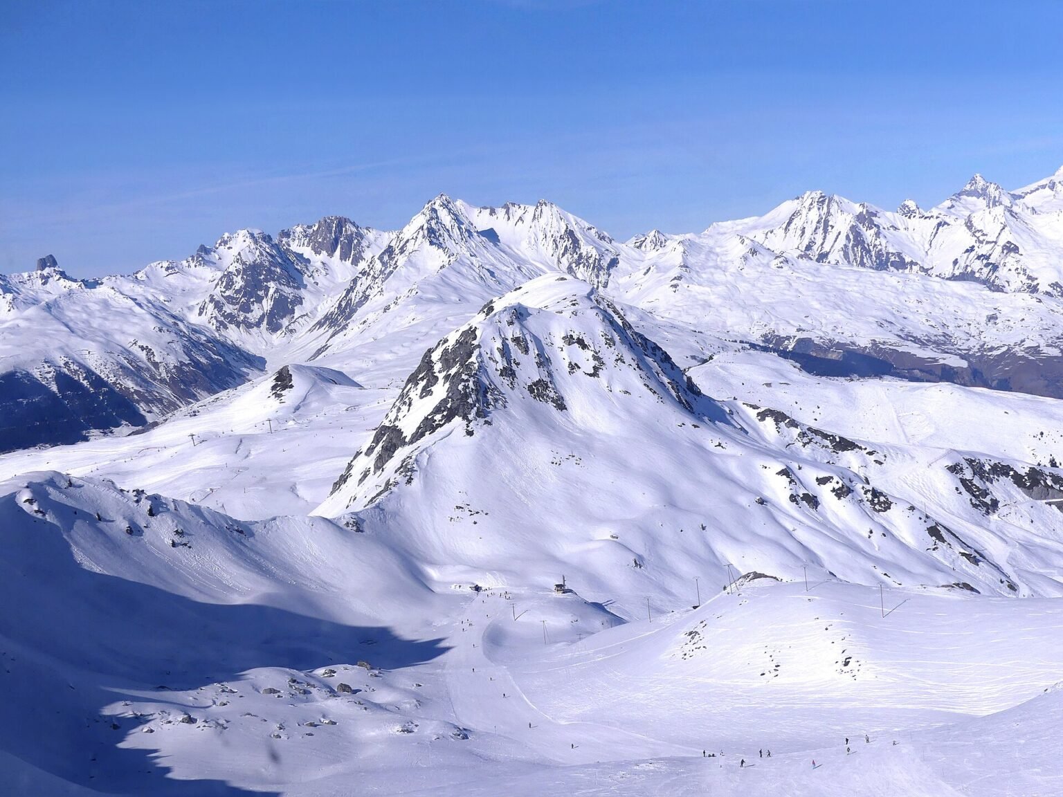 Domaine skiable de La Plagne en hiver