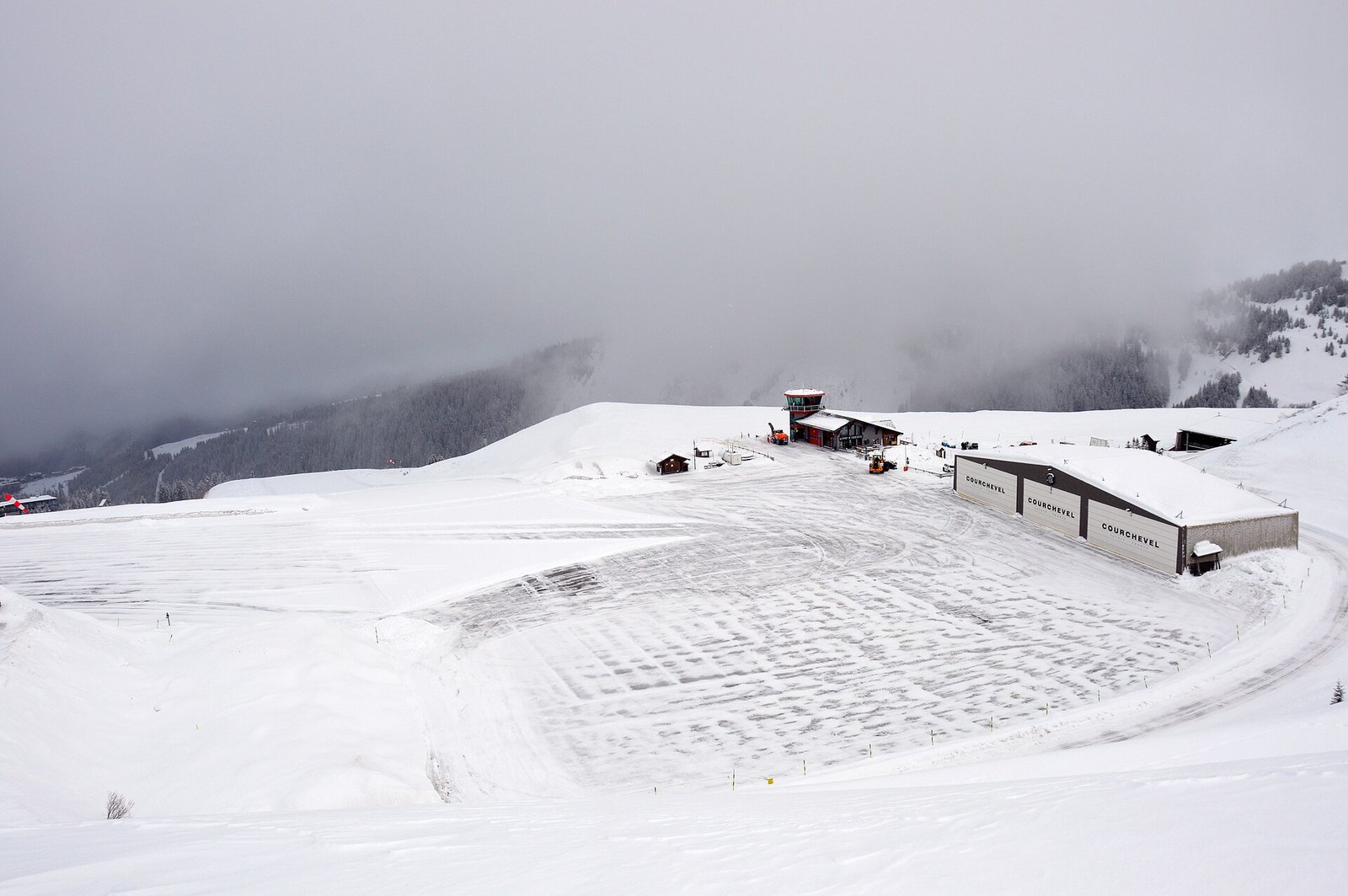 Courchevel Altiport in winter