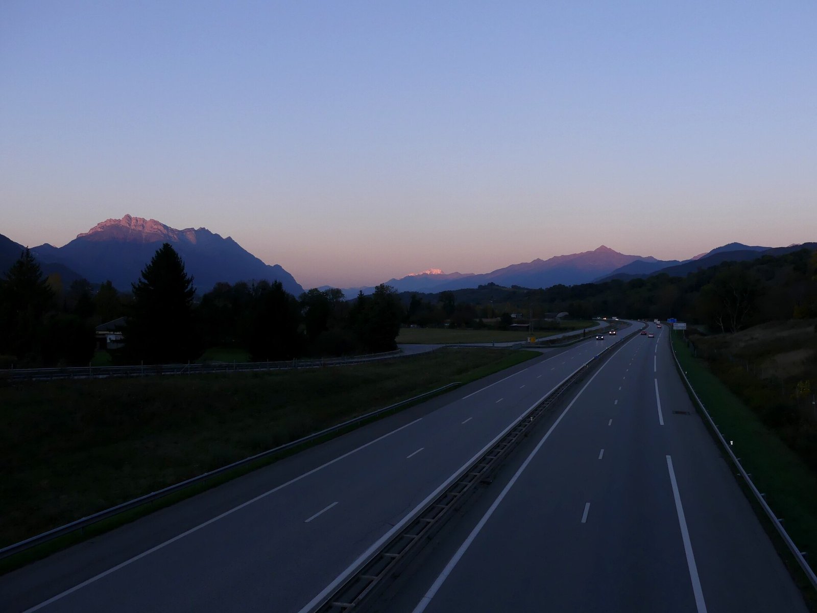 A43 motorway towards the Alps in Savoie